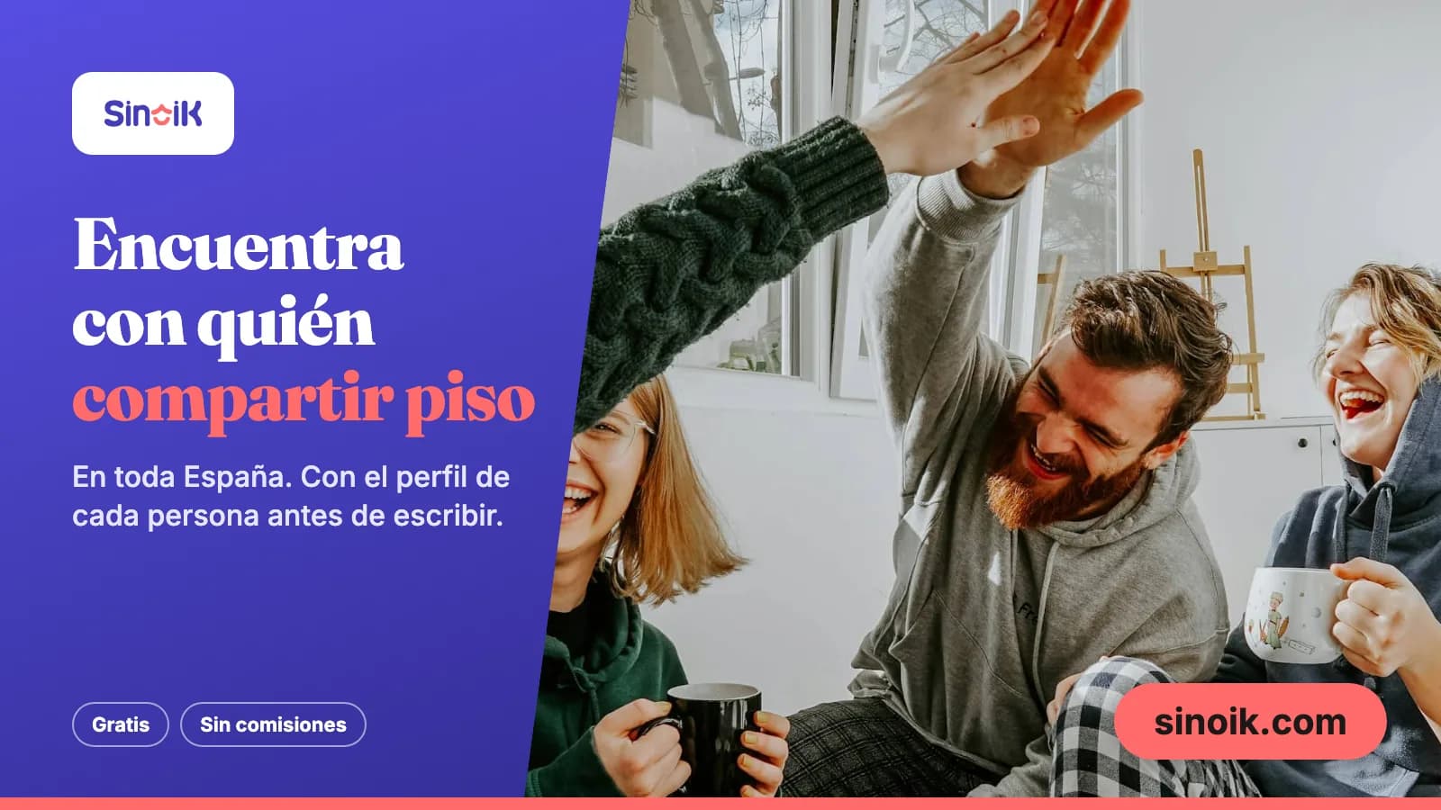 Sinoik, plataforma gratuita para compartir piso en toda España