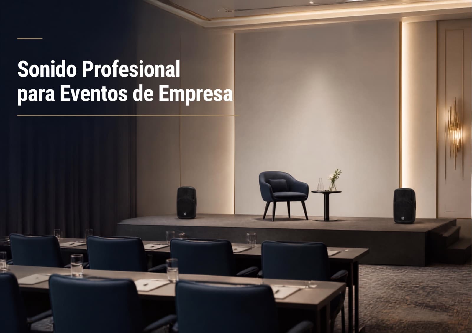 alquiler de equipos de sonido en madrid con altavoces profesionales para conferencias de empresas